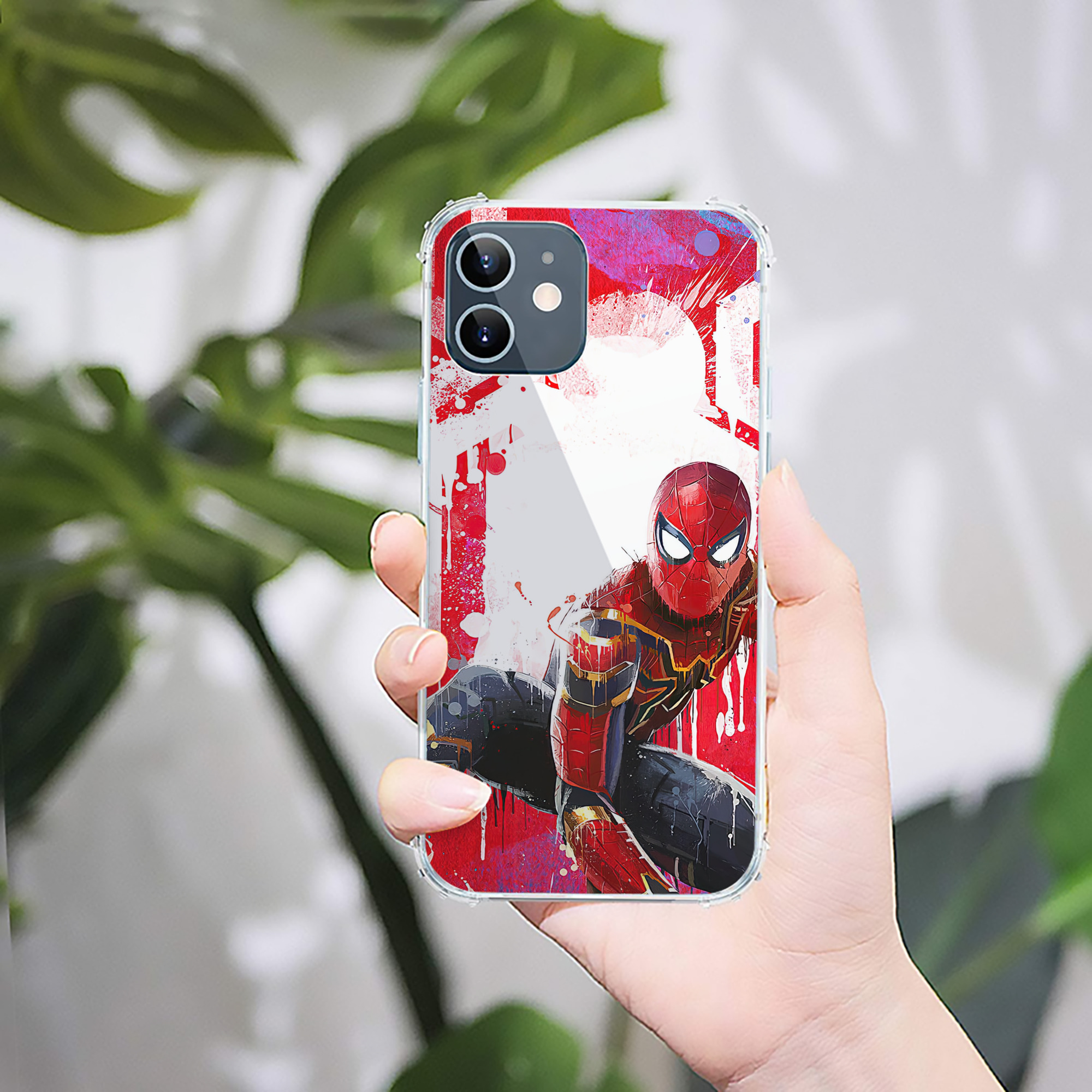 （画像用） Spider Man スパイダーマン 【iPhone 12シリーズ対応】透明スマホケース（クリアソフトケース）